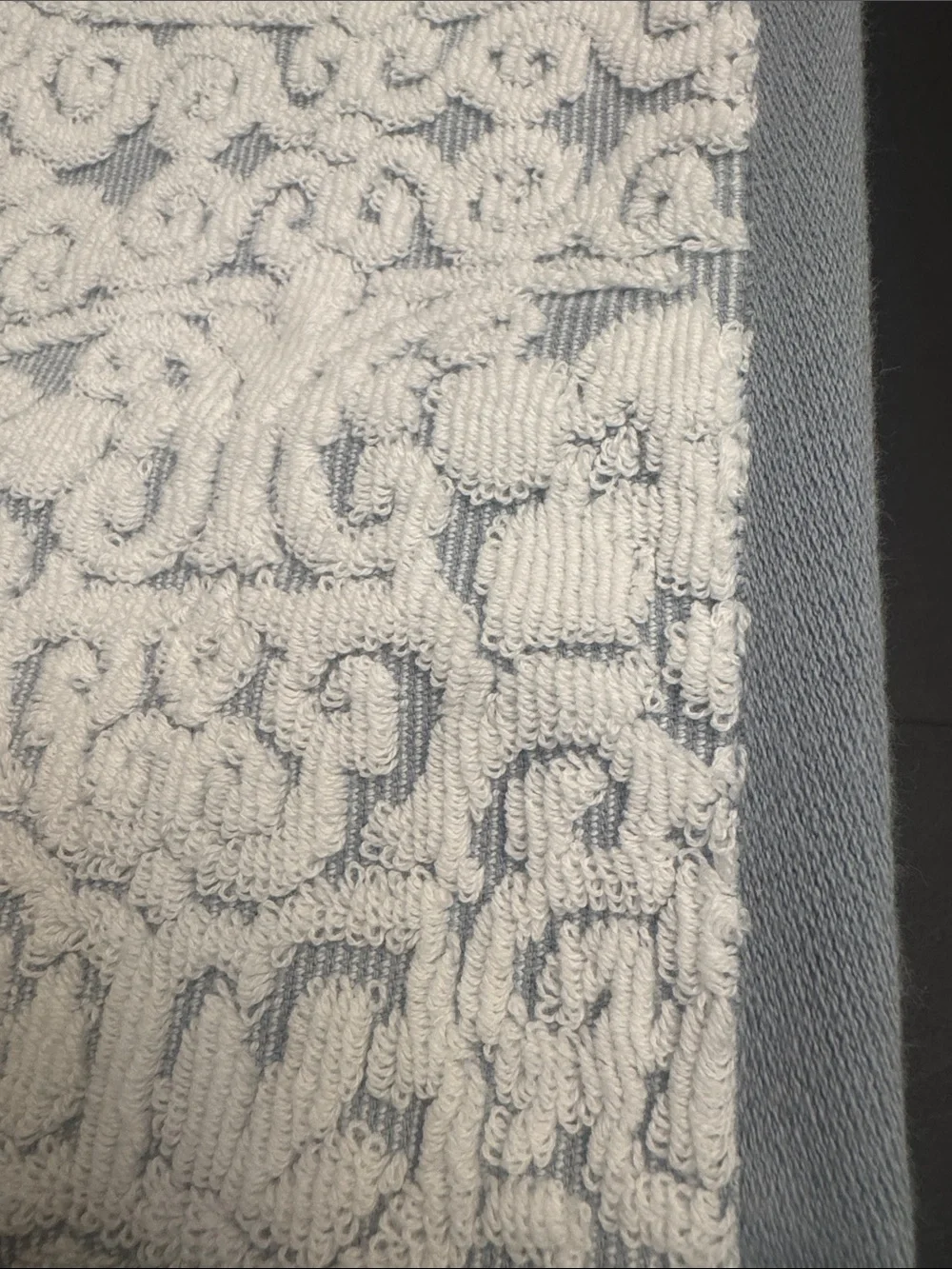 2pc PERI HOME 100% Cotton Bath Towel Set - Bryce Jacquard - Blue Haze